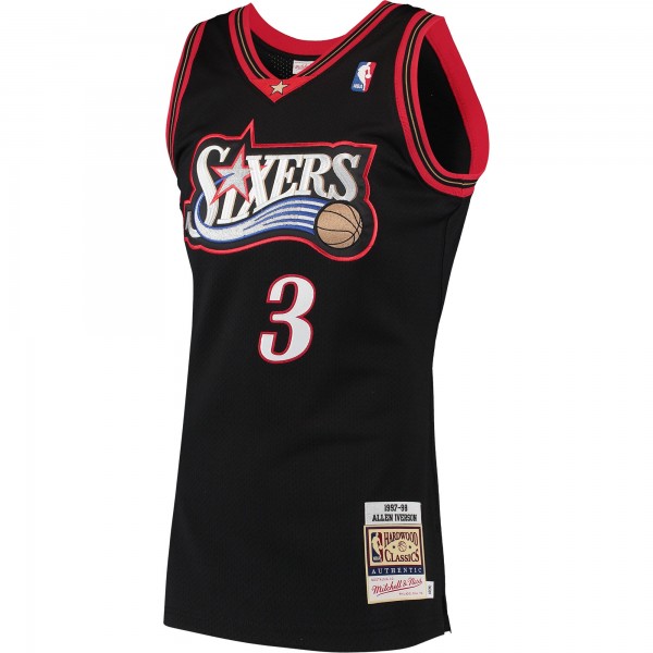 Игровая форма  Allen Iverson Philadelphia 76ers Mitchell & Ness 1997 Hardwood Classics Authentic - Black