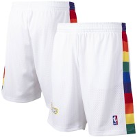 Шорты Denver Nuggets Mitchell & Ness White Hardwood Classics Primary Logo Swingman