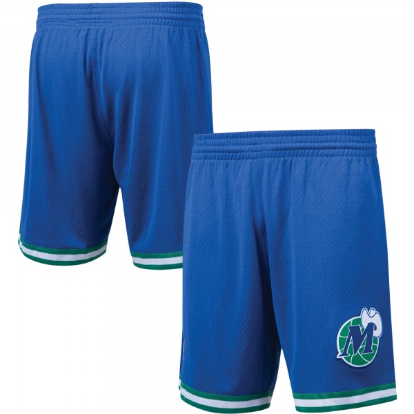 Шорты Dallas Mavericks Mitchell & Ness Hardwood Classics Primary Logo Swingman - Blue - спортивная одежда НБА