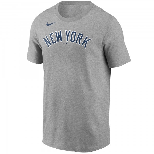 New York Yankees Derek Jeter Nike Gray Name & Number T-Shirt
