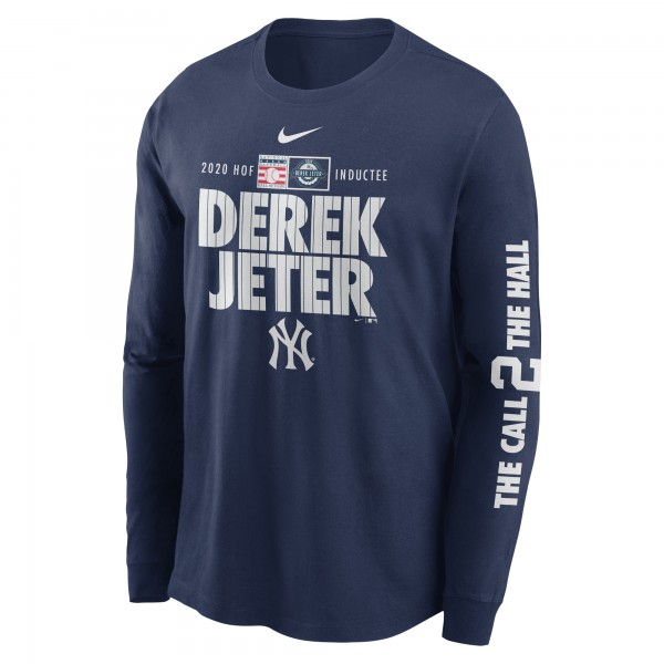 New York Yankees Derek Jeter Nike Navy 2020 MLB Hall of Fame Inductee The Call 2 The Hall Long Sleeve T-Shirt