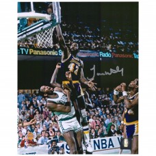 Autographed Los Angeles Lakers James Worthy Fanatics Authentic 8 x 10 1984 NBA Finals Dunk Photograph