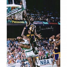 Autographed Los Angeles Lakers James Worthy Fanatics Authentic 16 x 20 1984 NBA Finals Dunk Photograph