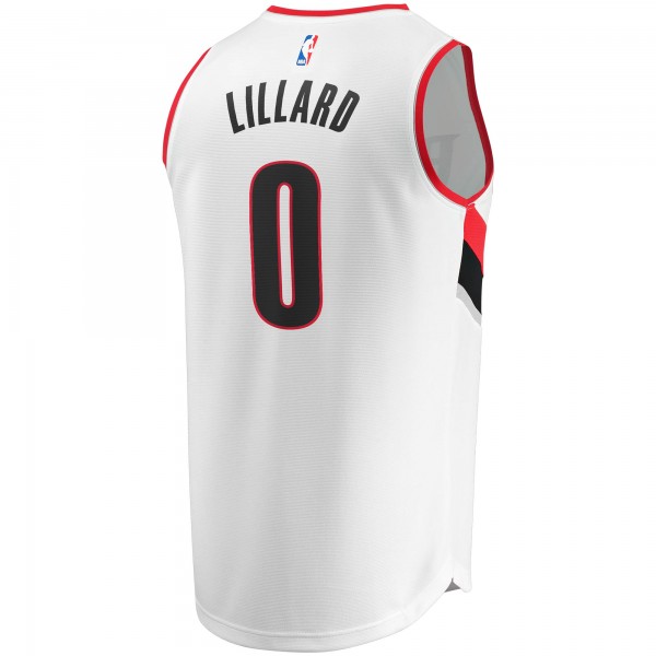 Игровая майка Damian Lillard Portland Trail Blazers 2020/21 Fast Break Replica - Association Edition - White - оригинальная джерси НБА