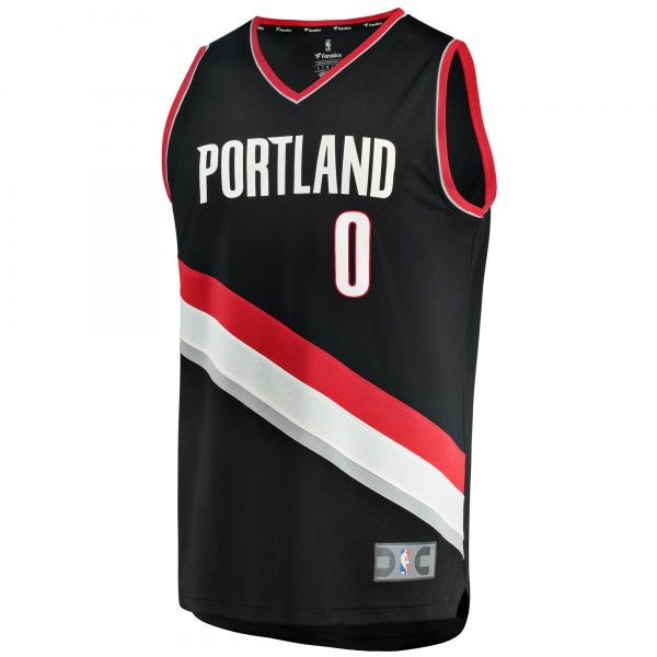 Игровая форма  Damian Lillard Portland Trail Blazers Youth 2020/21 Fast Break Player - Black - Icon Edition