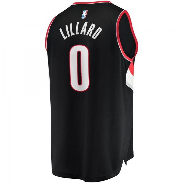 Игровая форма  Damian Lillard Portland Trail Blazers Youth 2020/21 Fast Break Player - Black - Icon Edition