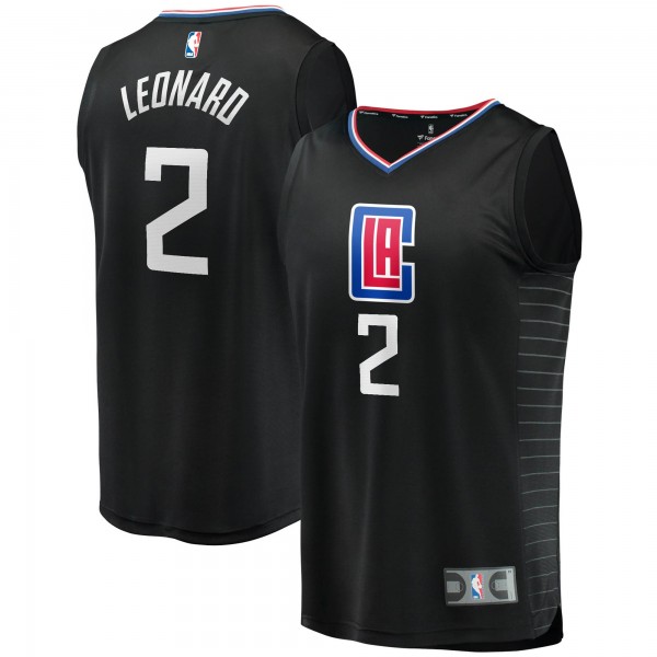 Детская игровая майка Kawhi Leonard LA Clippers 2020/21 Fast Break - Black - Statement Edition - баскетбольная джерси NBA