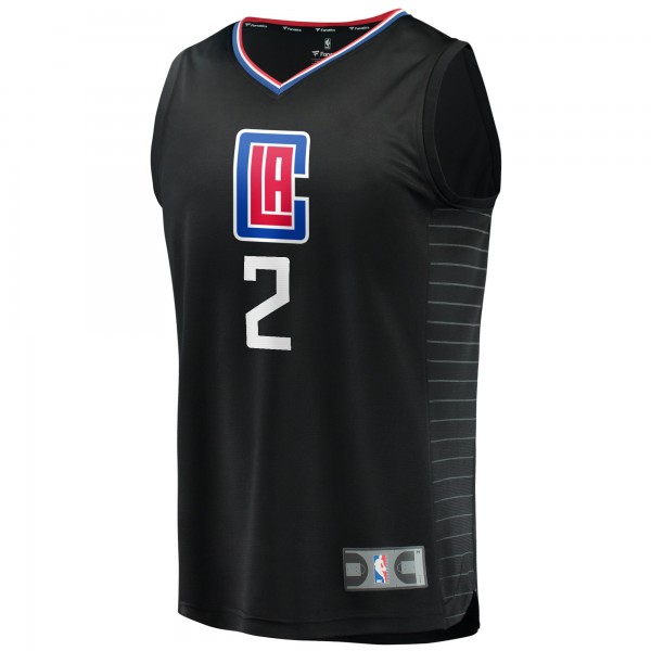 Детская игровая майка Kawhi Leonard LA Clippers 2020/21 Fast Break - Black - Statement Edition - баскетбольная джерси NBA