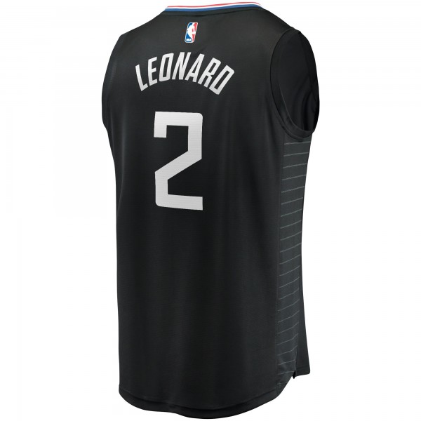 Детская игровая майка Kawhi Leonard LA Clippers 2020/21 Fast Break - Black - Statement Edition - баскетбольная джерси NBA