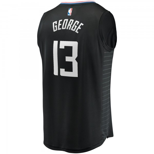 Детская игровая майка Paul George LA Clippers 2020/21 Fast Break - Black - Statement Edition - баскетбольная джерси NBA