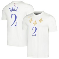 Футболка Lonzo Ball New Orleans Pelicans Nike 2020/21 City Edition Name & Number - White