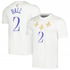 Футболка Lonzo Ball New Orleans Pelicans Nike 2020/21 City Edition Name & Number - White
