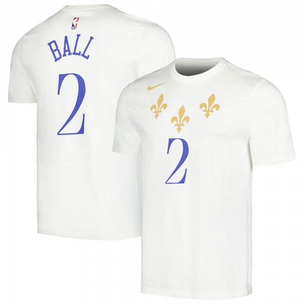 Футболка Lonzo Ball New Orleans Pelicans Nike 2020/21 City Edition Name & Number - White