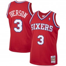 Игровая форма  Allen Iverson Philadelphia 76ers Mitchell & Ness 2001/02 Hardwood Classics Swingman - Red