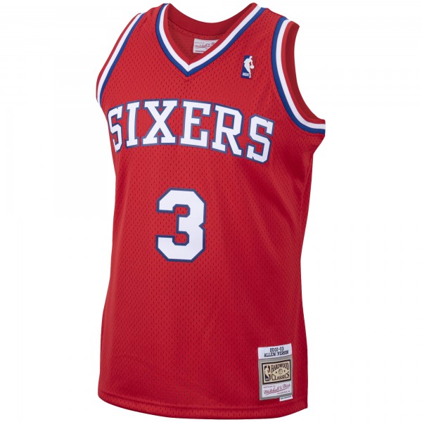 Игровая форма  Allen Iverson Philadelphia 76ers Mitchell & Ness 2001/02 Hardwood Classics Swingman - Red