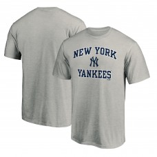 New York Yankees Heathered Gray Team Heart & Soul T-Shirt