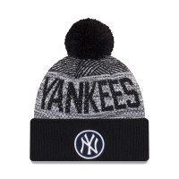 Шапка с помпоном New York Yankees New Era Authentic Collection Sport Cuffed Knit - Navy