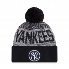 Шапка с помпоном New York Yankees New Era Authentic Collection Sport Cuffed Knit - Navy