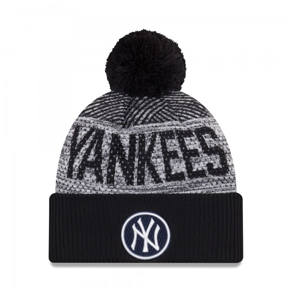 Шапка с помпоном New York Yankees New Era Authentic Collection Sport Cuffed Knit - Navy