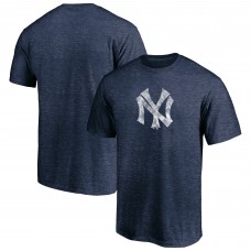 New York Yankees Navy Cooperstown Collection True Classics Throwback Logo Tri-Blend T-Shirt