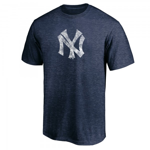 New York Yankees Navy Cooperstown Collection True Classics Throwback Logo Tri-Blend T-Shirt