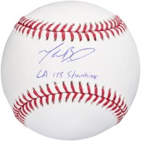 Autographed Los Angeles Dodgers Mookie Betts Fanatics Authentic Baseball with LA, Its Showtime Inscription