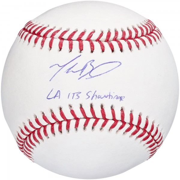 Autographed Los Angeles Dodgers Mookie Betts Fanatics Authentic Baseball with LA, Its Showtime Inscription