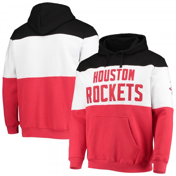 Толстовка с капюшоном Houston Rockets Colorblock Wordmark - Black/Red - фирменная одежда NBA