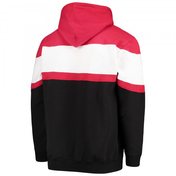 Толстовка на молнии LA Clippers Colorblock Wordmark - Red/Black - фирменная одежда NBA