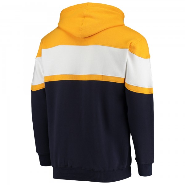 Толстовка на молнии Indiana Pacers Colorblock Wordmark - Navy/Gold - фирменная одежда NBA