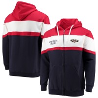 Толстовка на молнии New Orleans Pelicans Colorblock Wordmark - Red/Navy