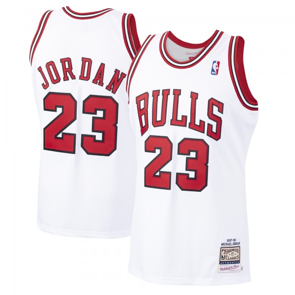 Игровая форма  Michael Jordan Chicago Bulls Mitchell & Ness 1997-98 Hardwood Classics Authentic Player - White