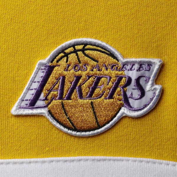 Толстовка с капюшоном Los Angeles Lakers Mitchell & Ness Head Coach - Gold/Black - фирменная одежда NBA