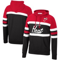 Толстовка с капюшоном Miami Heat Mitchell & Ness Head Coach - Red/Black