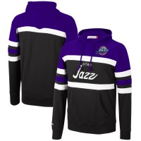 Толстовка с капюшоном Utah Jazz Mitchell & Ness Head Coach - Purple/Black