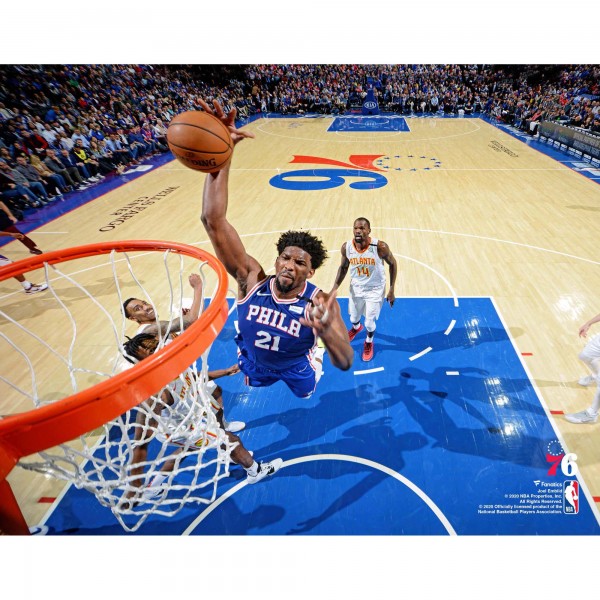 Unsigned Philadelphia 76ers Joel Embiid Fanatics Authentic Dunk vs. Atlanta Hawks Photograph