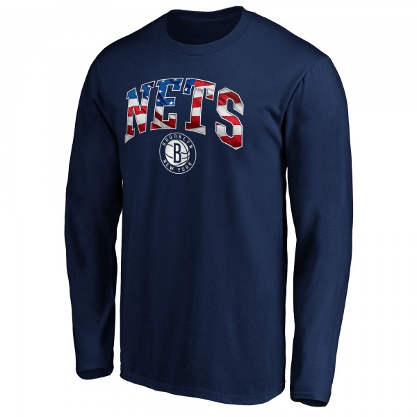 Футболка с длинным рукавом Brooklyn Nets Banner Wave - Navy