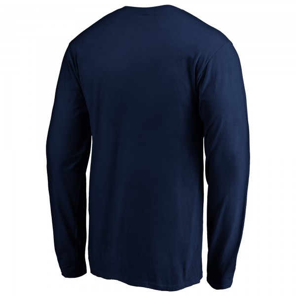 Golden State Warriors Navy Banner Wave Long Sleeve T-Shirt
