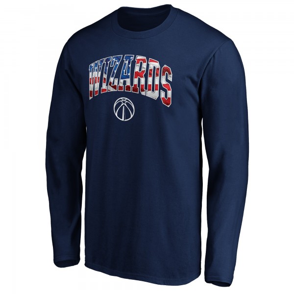 Футболка с длинным рукавом Washington Wizards Banner Wave - Navy