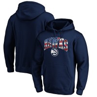 Atlanta Hawks Navy Banner Wave Pullover Hoodie