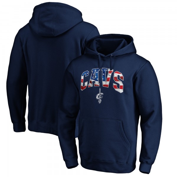 Cleveland Cavaliers Navy Banner Wave Pullover Hoodie