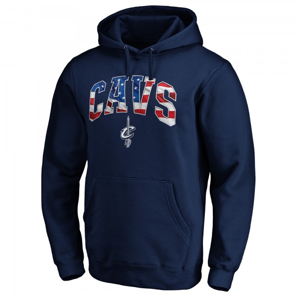 Cleveland Cavaliers Navy Banner Wave Pullover Hoodie