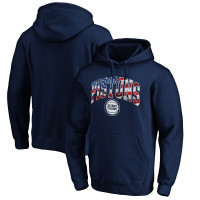 Detroit Pistons Navy Banner Wave Pullover Hoodie