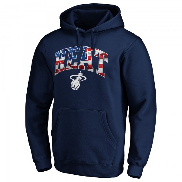Miami Heat Navy Banner Wave Pullover Hoodie