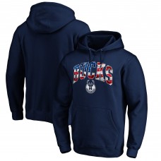 Milwaukee Bucks Navy Banner Wave Pullover Hoodie