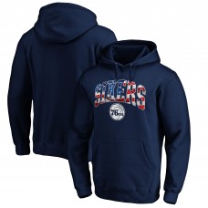 Philadelphia 76ers Navy Banner Wave Pullover Hoodie