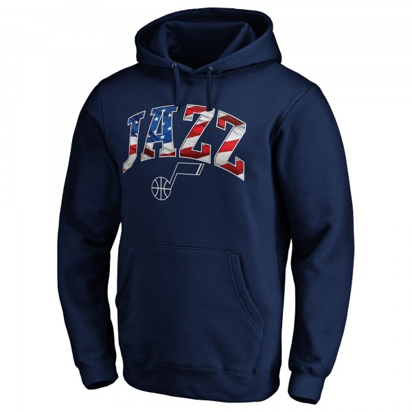 Толстовка с капюшоном Utah Jazz Banner Wave - Navy - фирменная одежда NBA