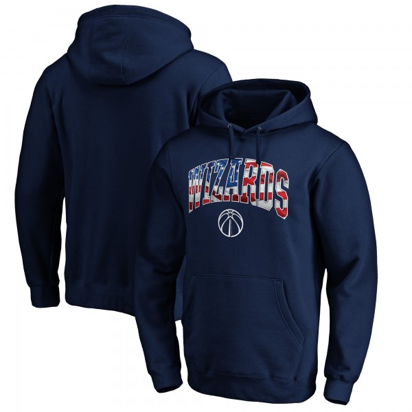 Толстовка с капюшоном Washington Wizards Banner Wave - Navy - фирменная одежда NBA