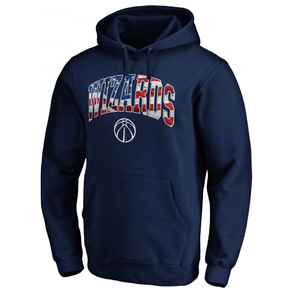 Толстовка с капюшоном Washington Wizards Banner Wave - Navy - фирменная одежда NBA