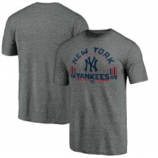 New York Yankees Gray Team Freedom Tri-Blend T-Shirt